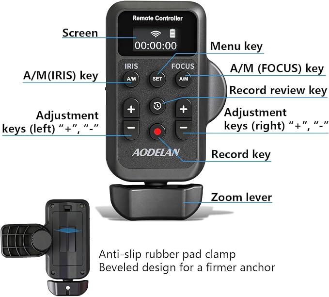Upgraded Wireless Camcorder Remote Control Zoom Controller - Image 7