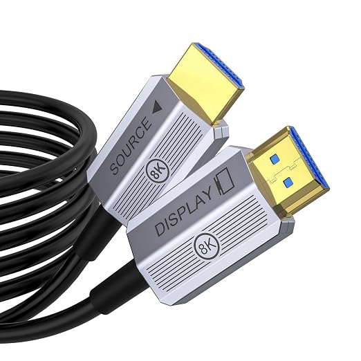 65 ft HDMI Cable Fiber Optic 8k 48Gbps Long HDMI 2.1 Cable 8K@60Hz/4K@120Hz by Fibopitcal
