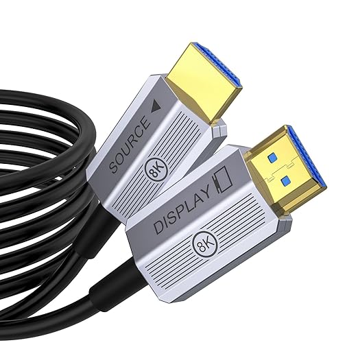 8K Fiber Optic HDMI Cable 75ft, 48Gbps Long HDMI 2.1 Cable 8K@60Hz/4K@120Hz by Fibopitcal