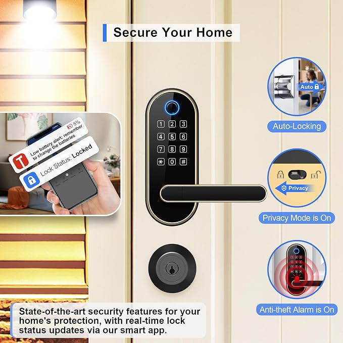 Bluetooth Fingerprint Smart Lock - Image 4