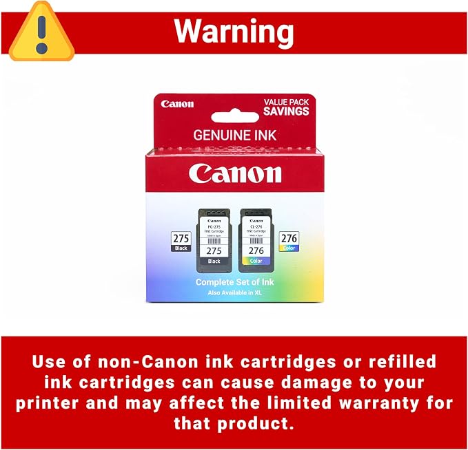 Canon PG-275 / CL-276 Genuine Ink Value Pack, Compatible - Image 4