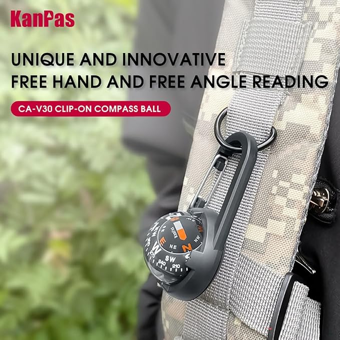 KanPas EDC Ball Compass for Hands-Free and Free Angle Reading - Image 2