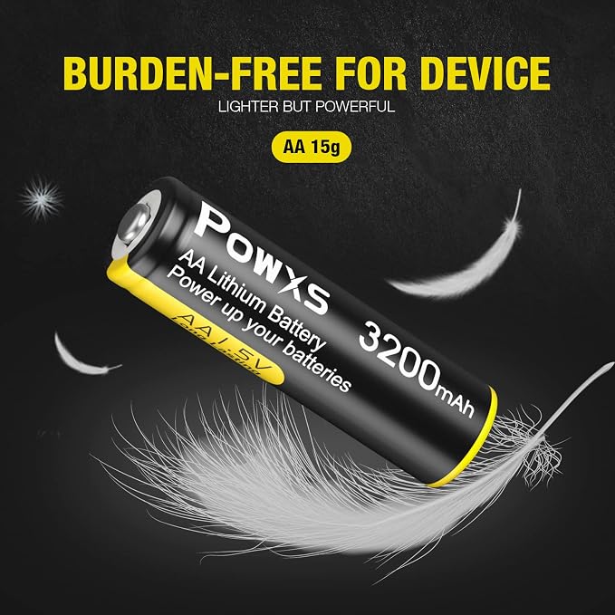POWXS AA Lithium Batteries, 16 Pack 1.5V Lithium Iron Double A Batteries - Image 6