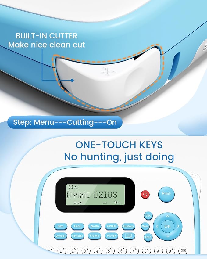Vixic Label Maker Machine with Tape, Label Maker Waterproof-Labels, Portable - Image 8