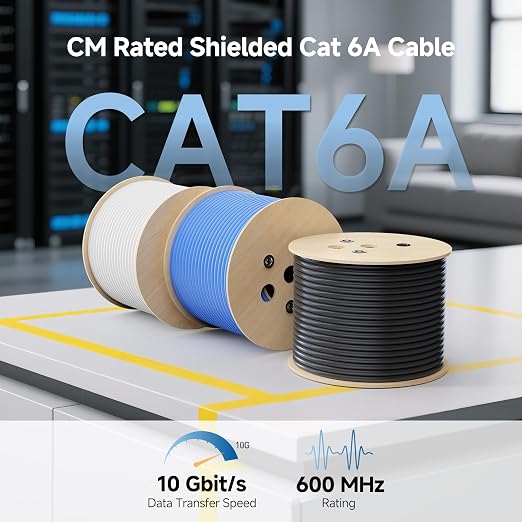 Cable Matters 10Gbps in-Wall Rated 23AWG Bare Copper Shielded Cat 6A Cable - - Image 3