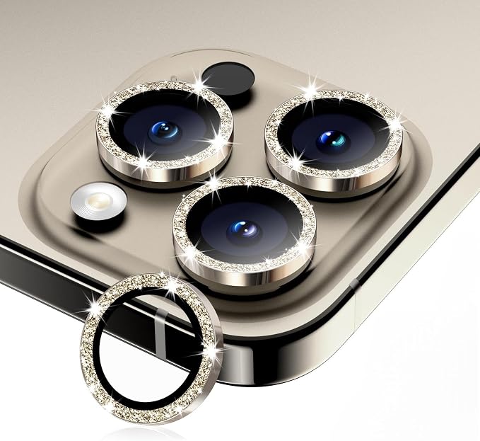 for iPhone 16 Pro/iPhone 16 Pro Max Camera Lens Protector, Tempered Glass by WumigooProducts