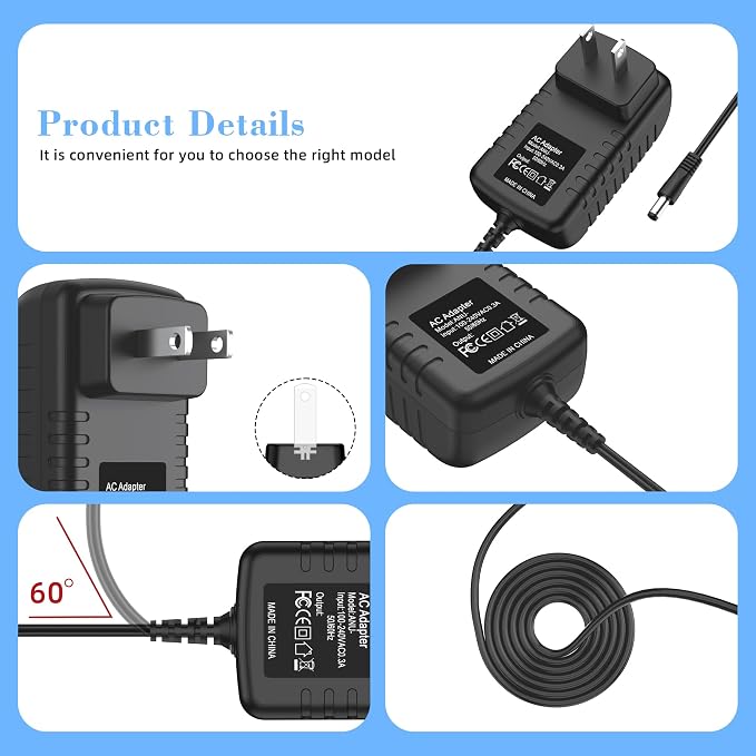 12V AC DC Adapter Charger for TP-Link Deco Mesh WiFi System Models S4 M3 M4 M5 - Image 5