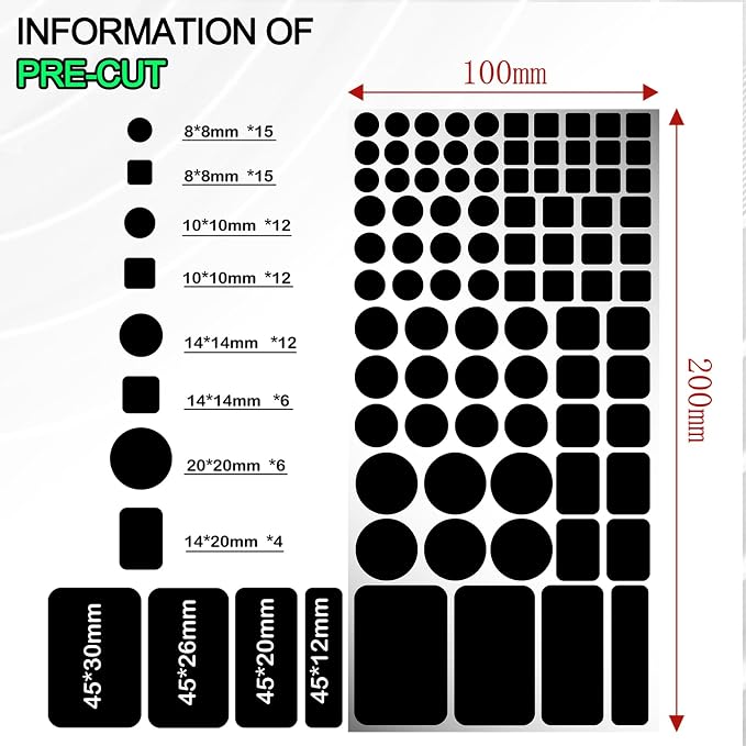 LED Light Blocking Stickers, 2 Sheets LED Light Blocking Covers, LED Covers - Image 2