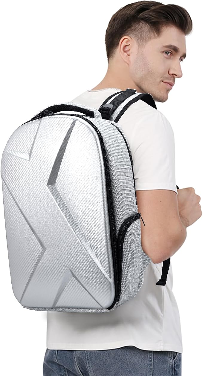 Camera Backpack Hard Shell Imitation Carbon Fiber DSLR, Waterproof Shockproof - Image 2