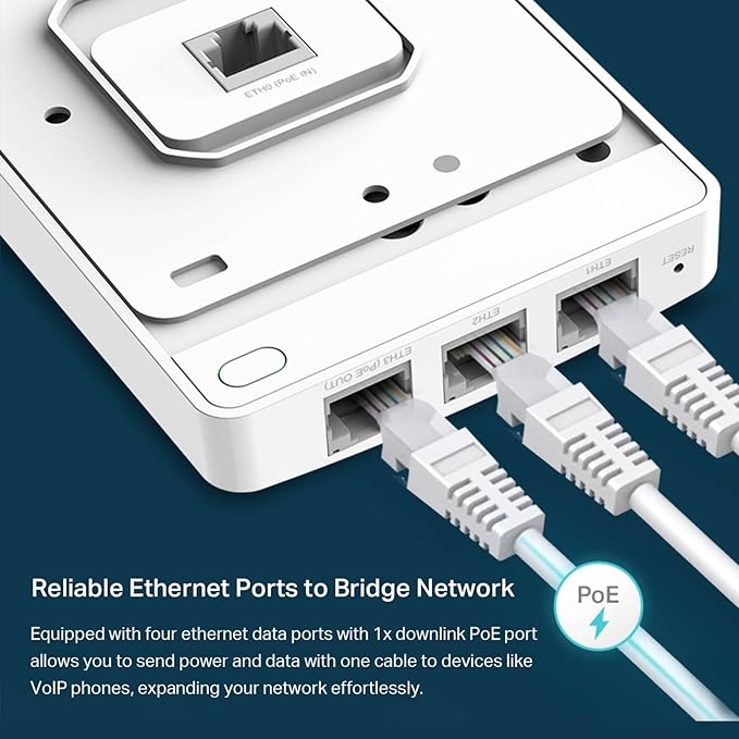 TP-Link EAP235-Wall Omada AC1200 in-Wall Wireless Gigabit Access Point MU-MIMO - Image 2