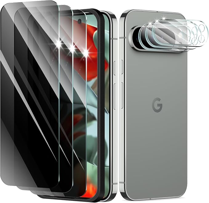 3+3+1-Pack, Privacy Screen Protector and Camera Lens Protector by ScreenProtectorCase