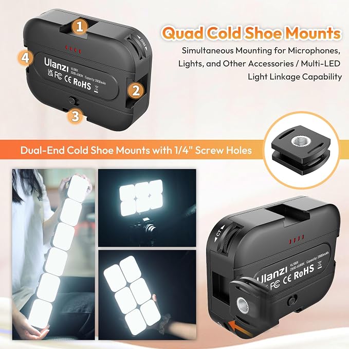 Ulanzi VL100X Selfie Light, Clip LED Light Panel - Image 5