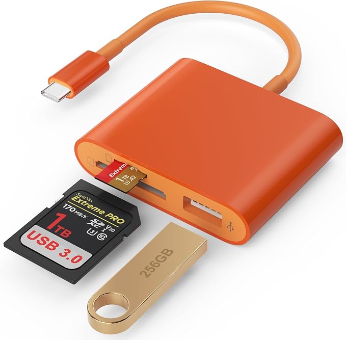 SD Card Reader, USB 3.0 Type C High Speed to SD/TF Card Adapter by SZHAIYIJIN
