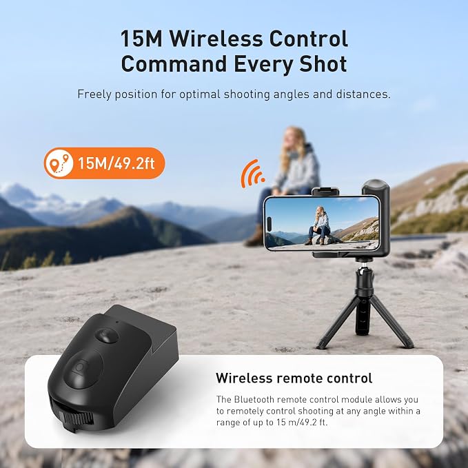 AMAZEAR Shutter Grip for iPhone 17 Pro Max/Android Mobile Phones, DSLR Camera - Image 3