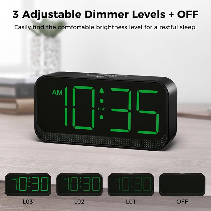 Acedeck Battery Operated Digital Clock: Cordless Small Alarm Clock - Image 5