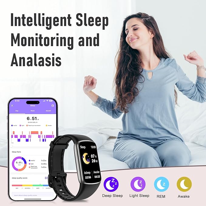 Zeacool Fitness Tracker with 24/7 Heart Rate, Blood Oxygen Sleep Monitor - Image 3