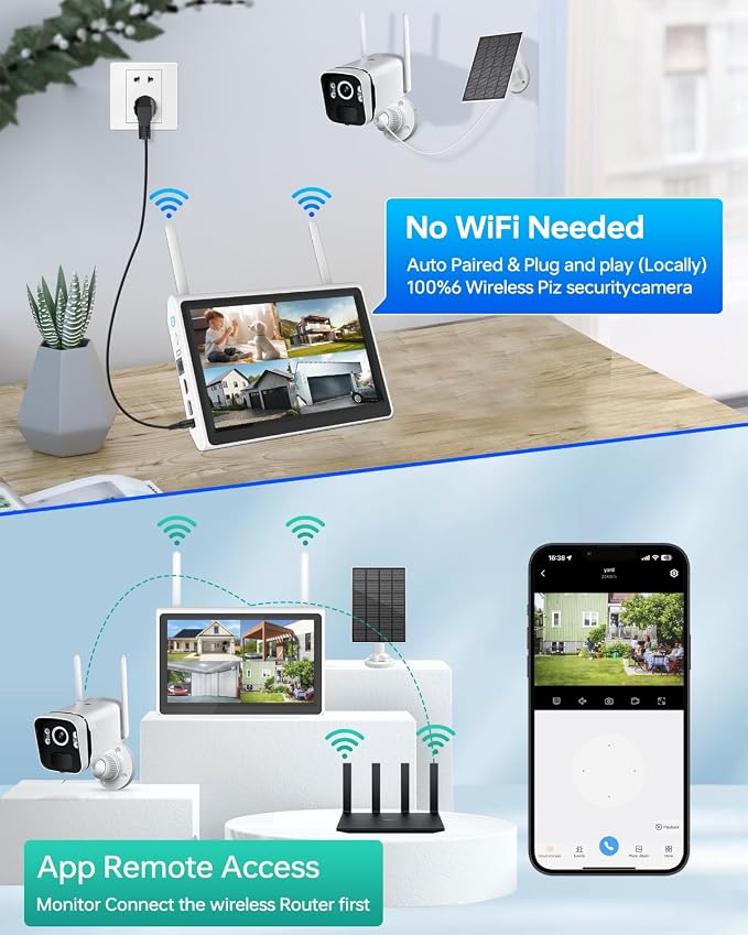4MP Solar Powered Security Camera Outdoor Wireless System - Image 6