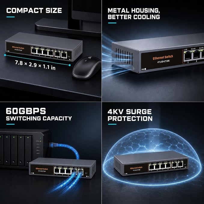 10Gb Ethernet Switch Unmanaged - Image 5