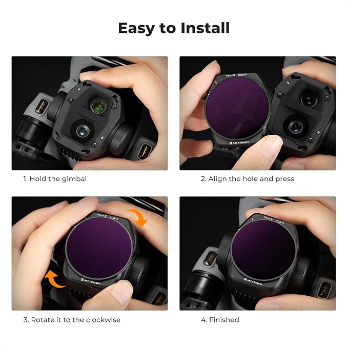 K&F CONCEPT ND PL Filter Set for DJI Air 3S, HD Optical - Image 7