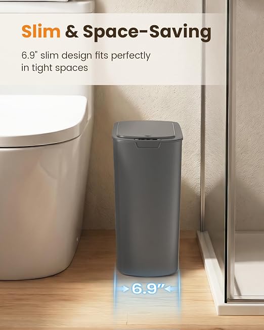 Cesun 5 Gallon Automatic Bathroom Trash Can, Touchless Motion Sensor Garbage Can - Image 3