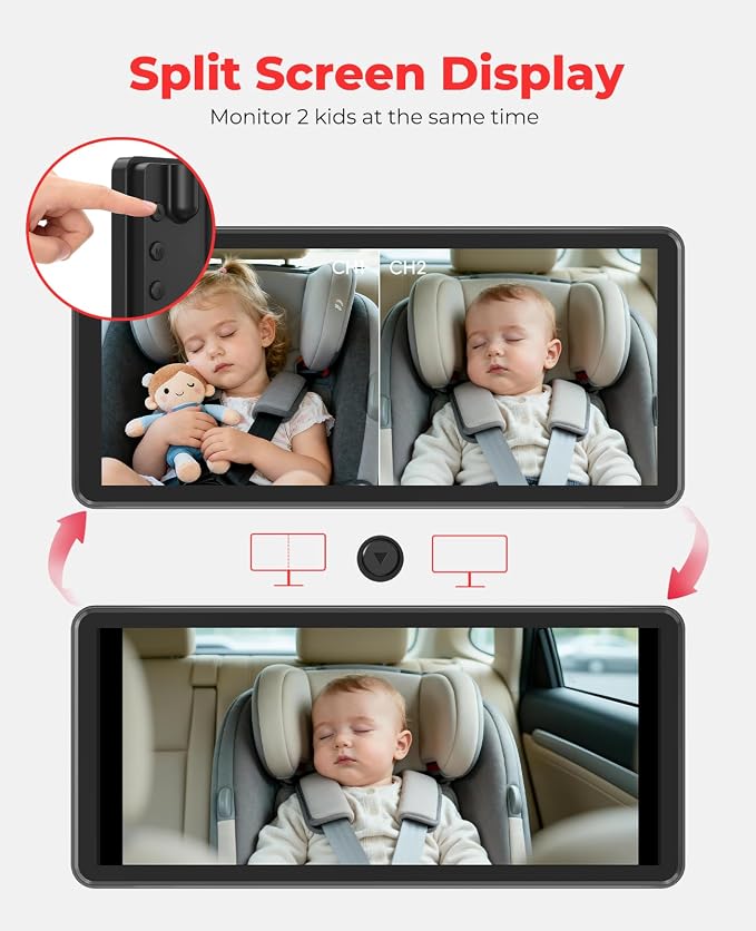 LUCKVIEW BM5PRO 7.2" 1080P HD Baby Car Camera - Image 2