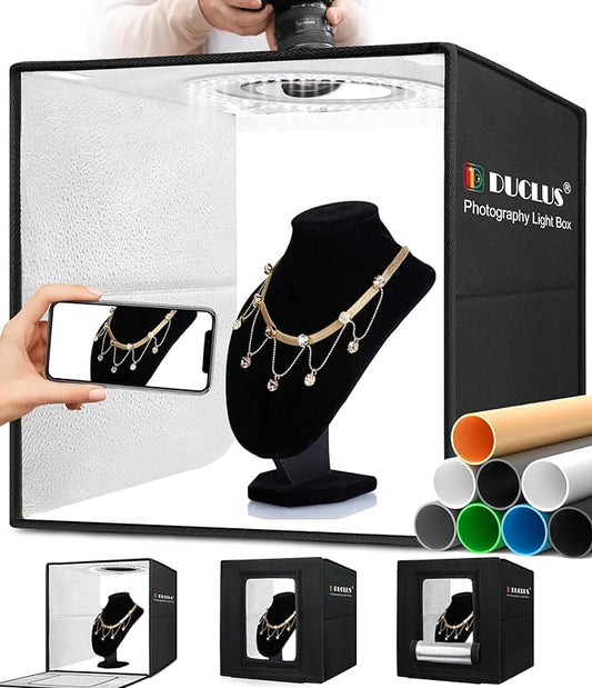 DUCLUS Light Box Photography, 16x16 Inch Photo Light Box by DUCLUS