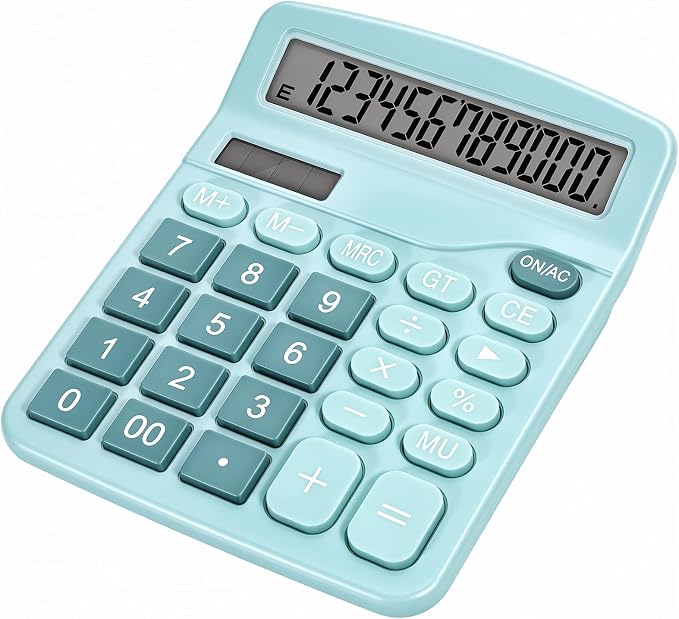 Cute Light Blue Desktop Calculator by DANRONG