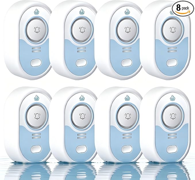 Water Leak Detector with Loud Alarm, 100dB Siren & LED Flash, Water Sensor Alarm by VETOUCH