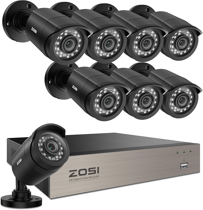 ZOSI 3K Lite 8CH Home Security Camera System Outdoor Indoor, AI Human/Vehicle by ZOSI