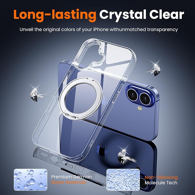 toushion 3 in 1 for iPhone 16 Case Clear - Image 5