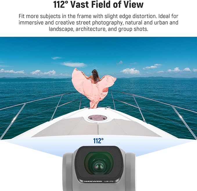 NEEWER 0.72x Wide Angle Lens 112° FOV Compatible - Image 2