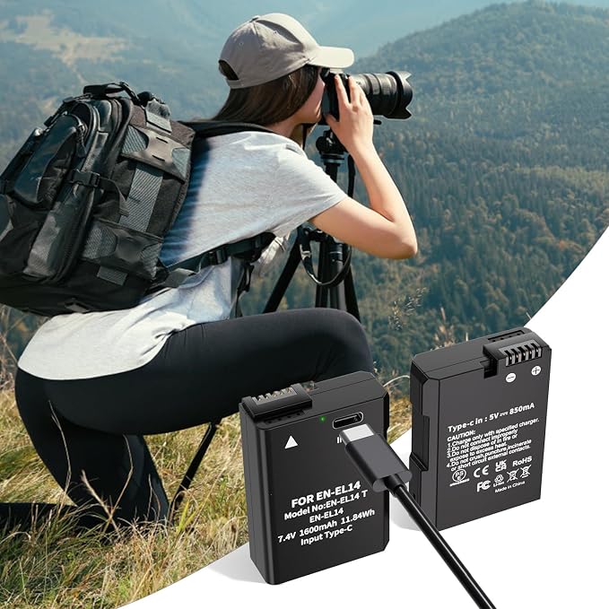 LP EN-EL14 EN-EL14a Battery 1600mAh 2-Pack - Image 7