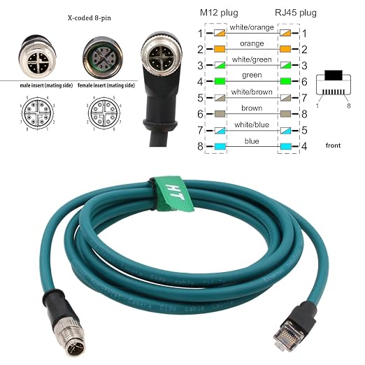 Ethernet Cable for Basler Cognex Keyence Datalogic Microscan Sick Machine - Image 3