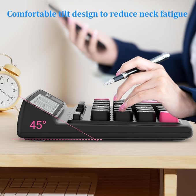 Desktop Calculator with Extra Large 5-Inch LCD Display, 12-Digit Two Way Power - Image 2