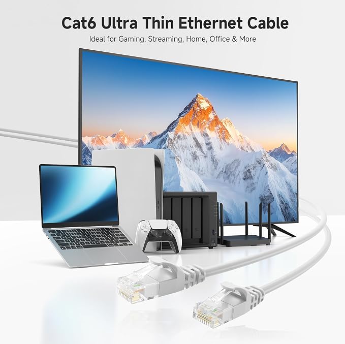 Cable Matters 10Gbps 5-Pack Snagless Cat 6 Ethernet Cable - 14ft - Image 2