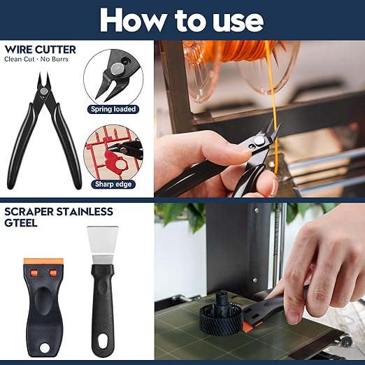 50-Piece 3D Printer Tool Kit, 3D Printing Accessories Compatible - Image 2