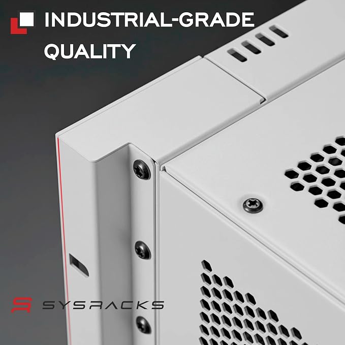 12U Wall Mount Server Rack Cabinet 24” Deep, 19” Network & AV Enclosure - Image 8