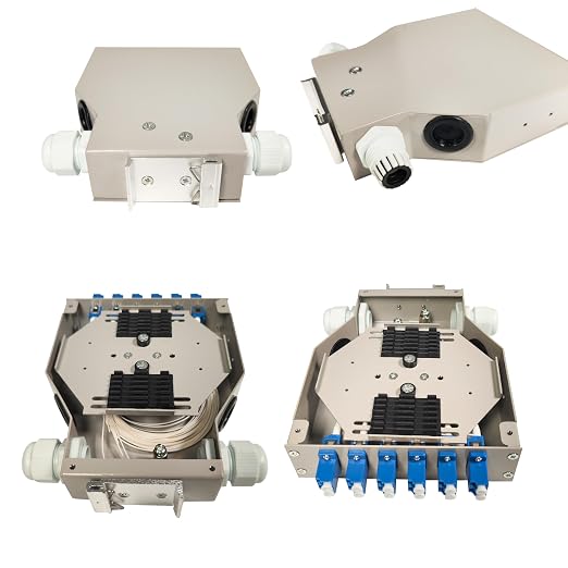 12 Fibers LC Singlemode DIN Rail Fiber Optic Enclosure Rack Box - Image 3