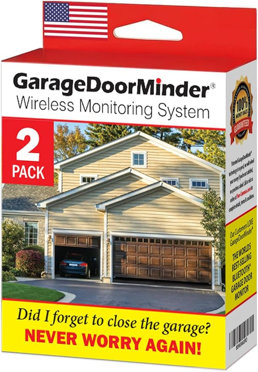 Garage Door Minder® 2 Door + 2 Room Combo Pack. 100% Wireless. No Wi-Fi. by GarageDoorMinder
