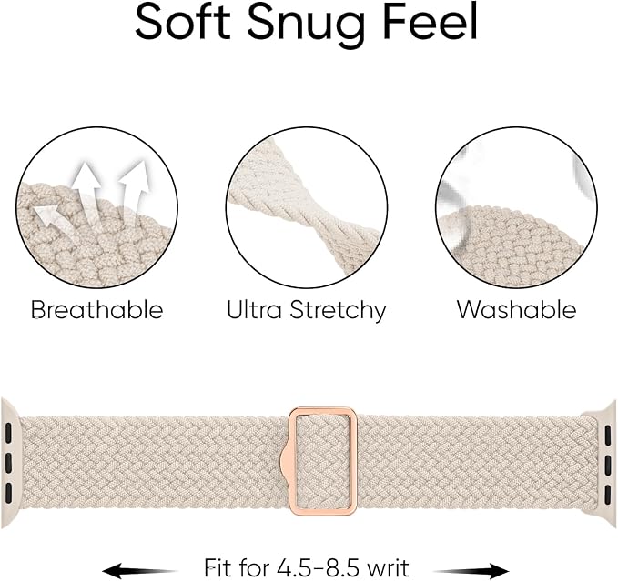6 Pack Braided Stretchy Bands Compatible - Image 5