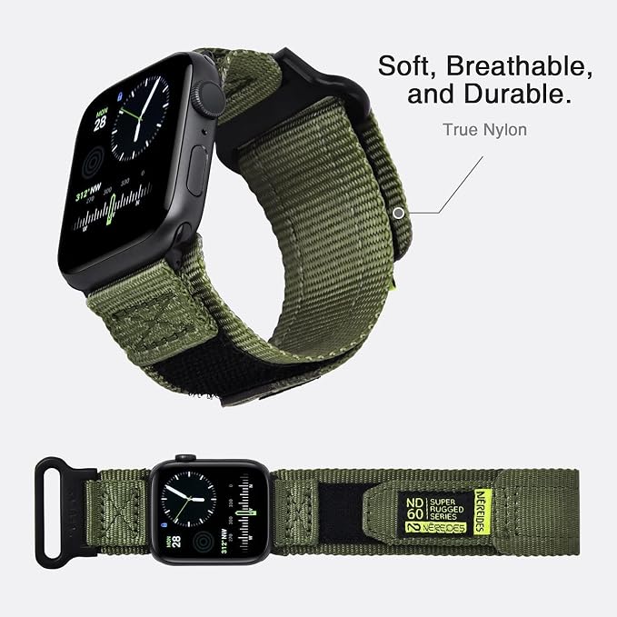 Nereides Compatible with Apple Watch Band Ultra 3/2/1, Nylon Sports Strap with - Image 6