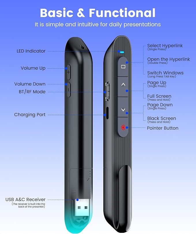 Presentation Clicker Rechargeable Compatible - Image 5