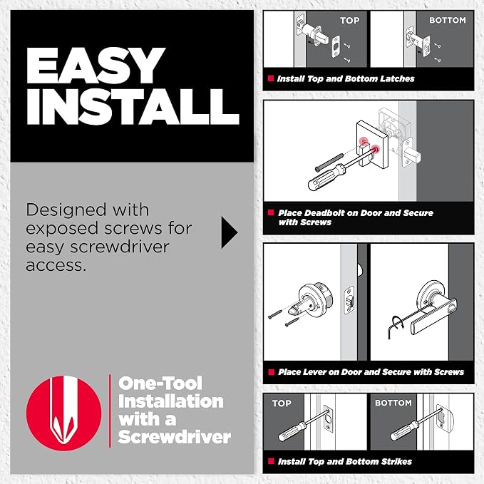 Kwikset Casey Interior Square Passage Door Handle, Lever - Image 3