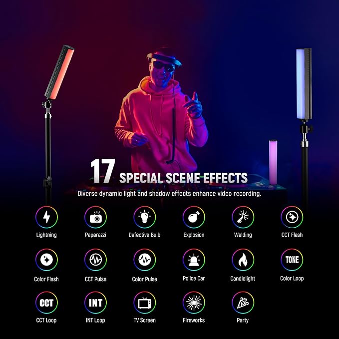 NEEWER RGB Light Wand, Magnetic Handheld Photography Video Light Stick - Image 4