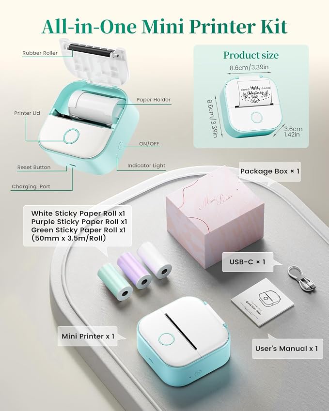 Memoking Mini Sticker Printer - Image 9