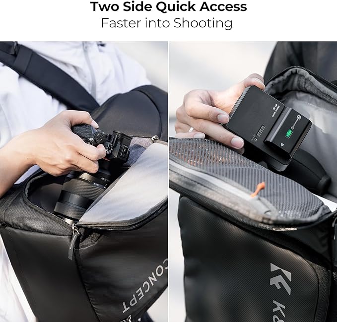 K&F CONCEPT Professional Camera Backpack, Large Photography Backpack Expandable - Image 4