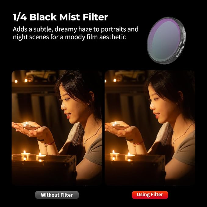 SmallRig 1/4 Black Mist Filter for DJI Osmo Action 6, Snap On Black Diffusion - Image 3
