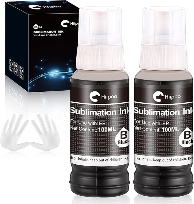 Hiipoo Sublimation Ink Refilled Bottles Compatible by Hiipoo