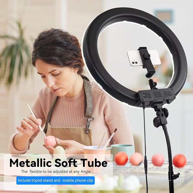 18-Inch Ring Light, 55W Dimmable 5500K Light - Image 4