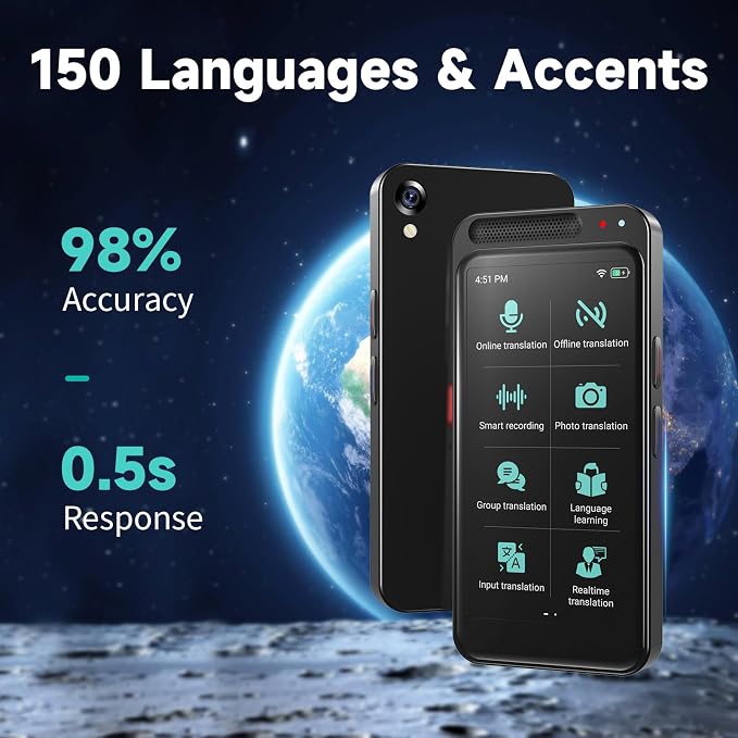 Language Translator Device No WiFi Needed, 150+ Languages Translation in Real - Image 2